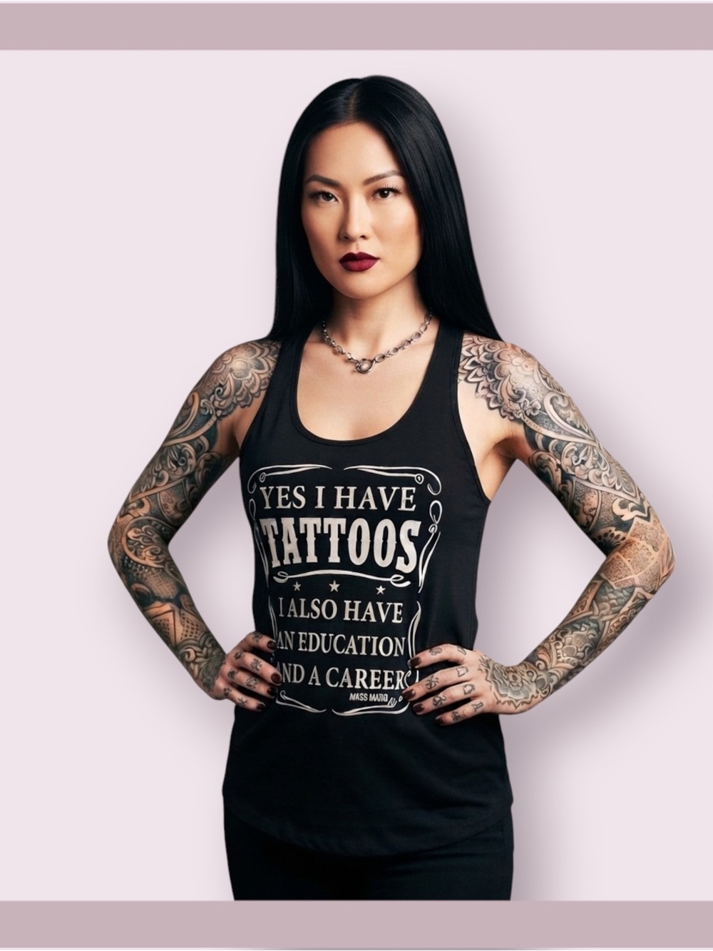 Inked Mafia "YES I HAVE TATTOOS I ALSO HAVE AN EDUCATION AND A CAREER" tank